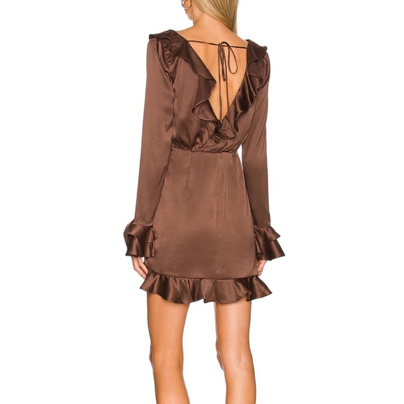 MAJORELLE Nelly Mini Dress Brown - Picture 4 of 7